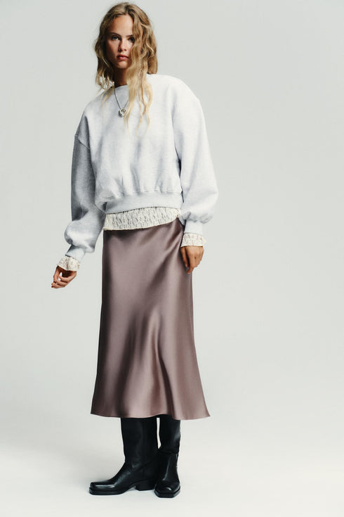 ZARA BASIC PLUSH SWEATSHIRT